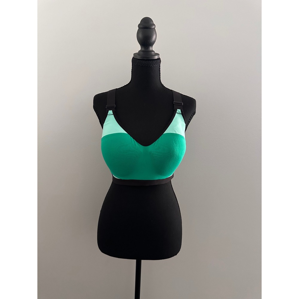 Victoria's Secret VSX Sport Incredible Green Colorblock Sports Bra 34DD